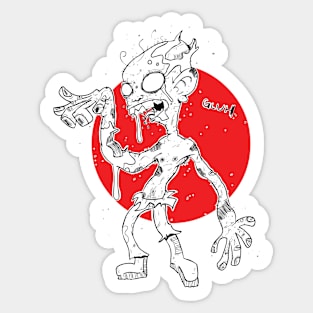 "GLUH" said the zombie. Sticker